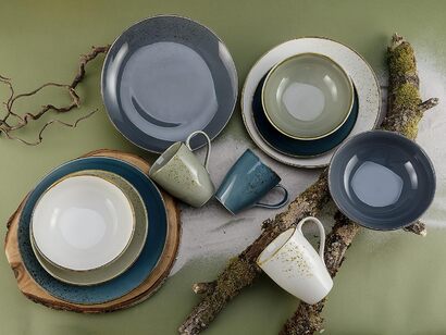 Столовый сервиз из керамогранита на 4 человека 16 предметов Nature Collection Nordic Style CreaTable