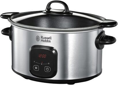 Мультиварка Russell Hobbs / 200 Вт / 6 л / 3 настройки температуры / нержавеющая сталь / черный