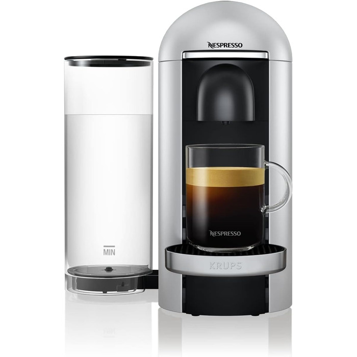 Капсульная кофемашина 1.7 л 1260 Вт, серая Nespresso Vertuo Plus XN900E Krups