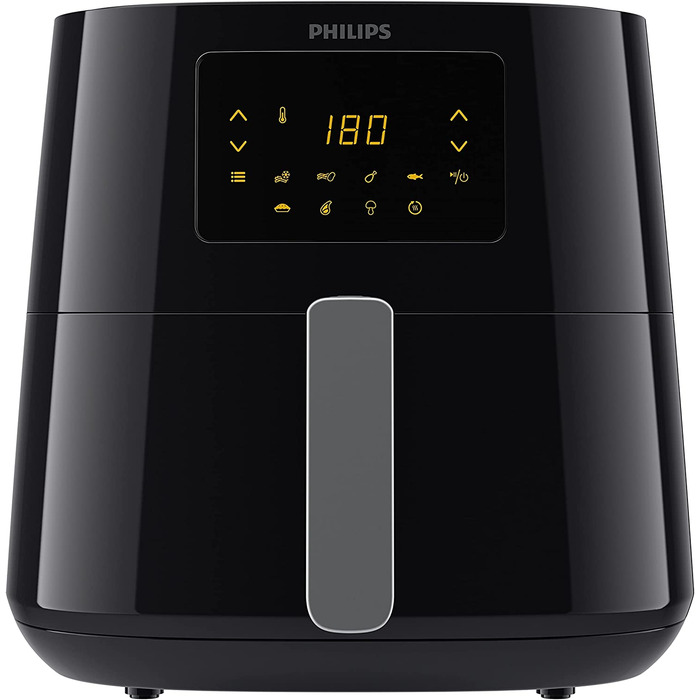 Фритюрница Philips серии XL 3000, 6,2 л (1,2 кг), 14-в-1, на 90 меньше жира Благодаря технологии Rapid Air, цифровое приложение для приготовления рецептов (HD9270/90) без подключения к Wi-Fi 6,2 л