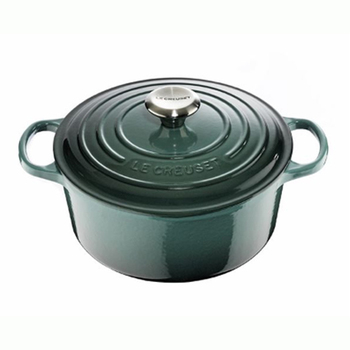 Кастрюля / жаровня с крышкой 24 см, океан Le Creuset