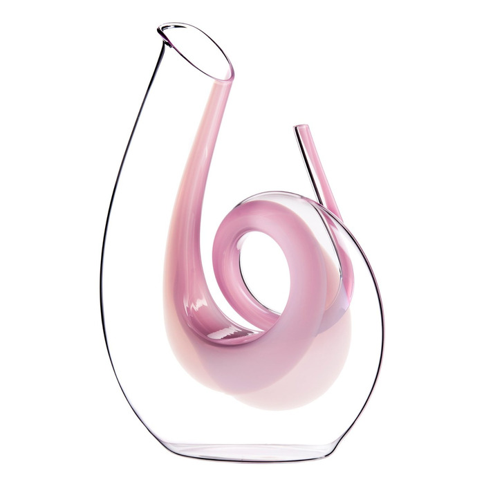 Декантер Curly pink 1400 мл, хрусталь, ручная работа, Riedel