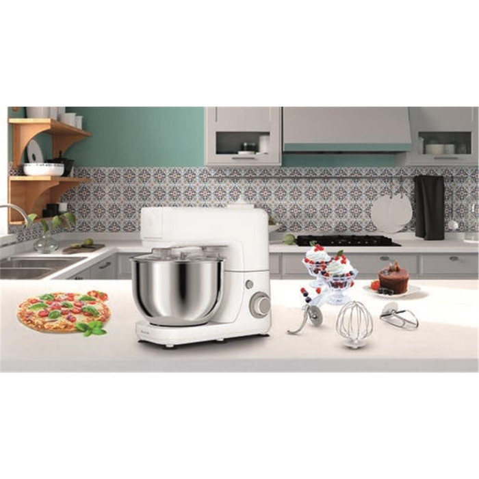 Кухонный комбайн Tefal QB1501 Masterchef Essential / 800 Вт / 4.8 л / 6 скоростей / нержавеющая сталь