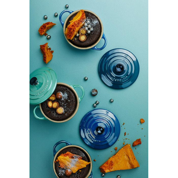 Мини-кастрюля / жаровня 10 см Metallic Deep Teal Le Creuset