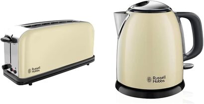 Тостер с широким слотом 1000 Вт и чайник 1 л, 2400 Вт Russell Hobbs Colours+ 