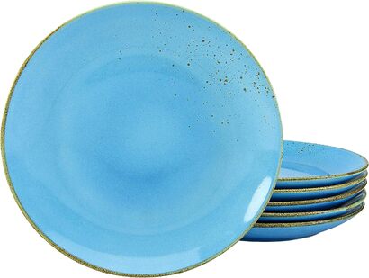 Набор тарелок из керамогранита 27 см, 6 предметов Nature Collection Blue 22060 CreaTable