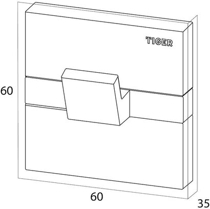 Крючок для ванной комнаты 6 х 6 см, хромированный Tiger