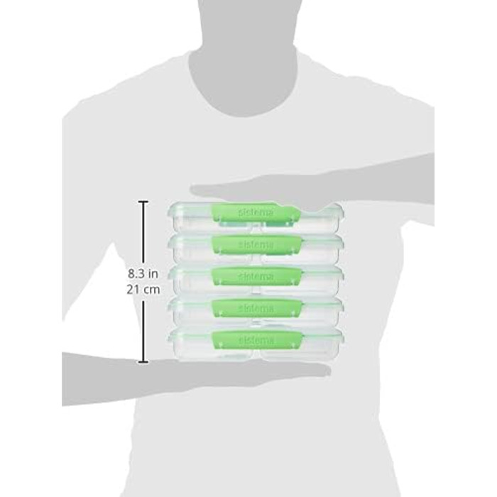 Набор ланч-боксов 820 мл, 5 предметов Sistema
