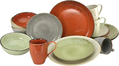 Набор глубоких тарелок из керамогранита 11.5 см, 6 предметов Nature Collection 21989 Terracotta CreaTable